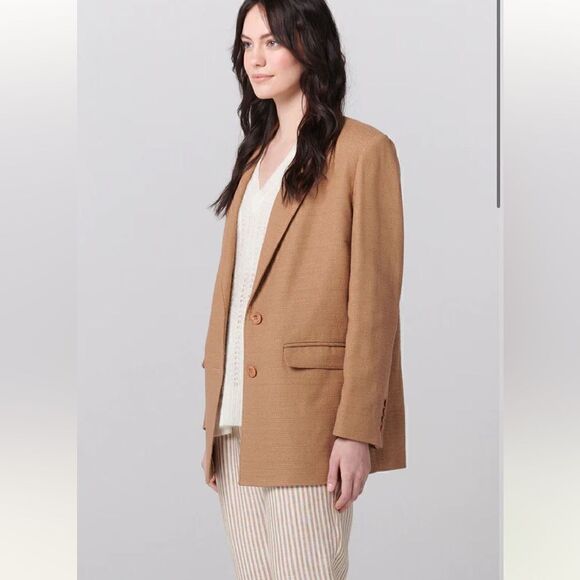 Ellie Mae Karter Cotton Blazer BURNT COCONUT - Picture 1 of 14